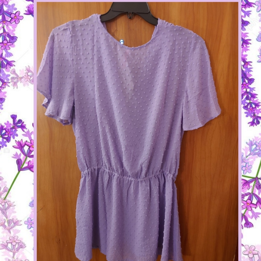 Ruby Ribbon Flutter Sleeves Top - image 2